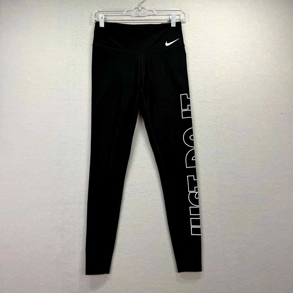 Nike Sportswear Leggings Womens XS 26x28* Black Just Do It Gym Athletic Training
